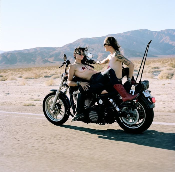 Girls on a motorcycle in Multan