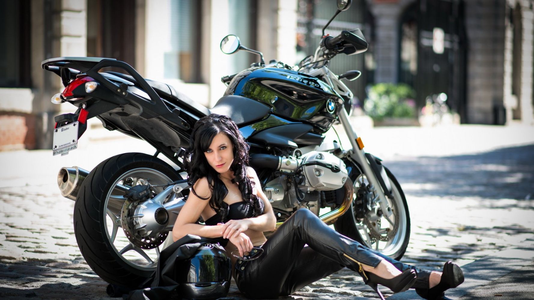 European women on bikes in Multan